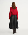 The Winter Holiday Red Knit Pullover (Plus Size)