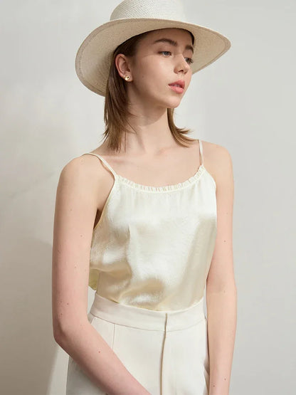 Luxury Acetate Tank Top Minimalist Adjustable Camisole - Loran