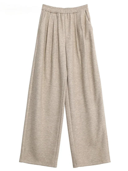 Women’s High Waisted Wide Leg Winter Pants Plush & Thick Loran