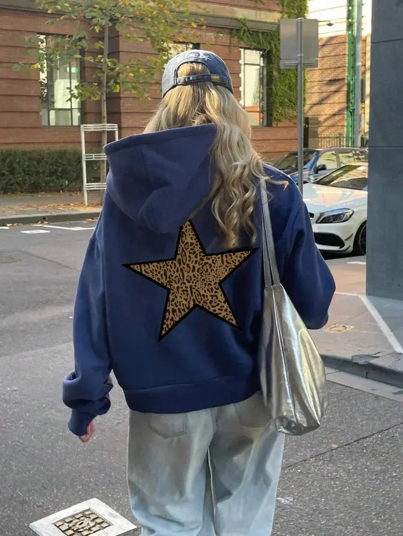 Casual Leopard Pentagram Hoody - Loran