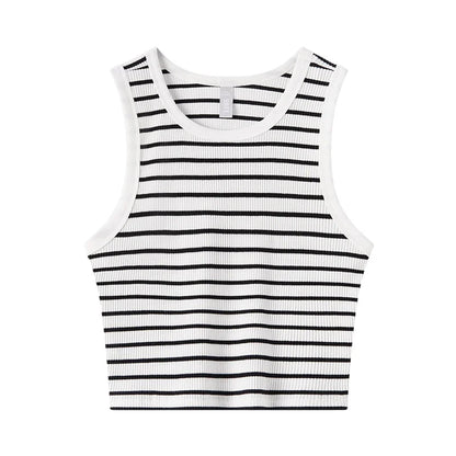 Semir Vest Women Short Style Skinny Round-neck Simple 2024 Spring New Solid Color Top Versatile Loran