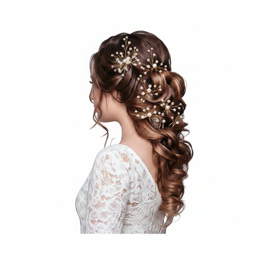 Handmade Pearl Hairpin Set Bridal & Party Hair Clips