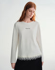 Embroidered Basic Long Sleeve Top
