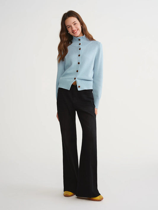 Women’s High-Waist Wide Leg Work Pants Stretchy Office Trousers Loran