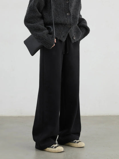 CHIC VEN Women Sports Sweatpants Loose New Elastic High Waisted Fleece Casual Pants Female Full Trousers Autumn Winter 2024 Loran