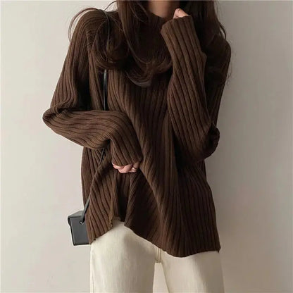 Loose-Fit Turtleneck Sweater for Winter - Loran