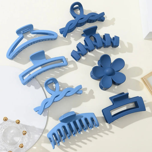 Blue Women's Claw Clip Simple & Fashionable Hair Accessory
