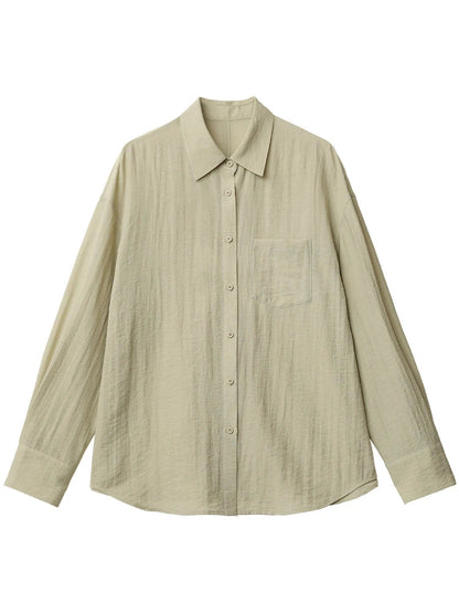 Back Hollow Out Long Sleeve Blouse Casual Loose Shirt Loran