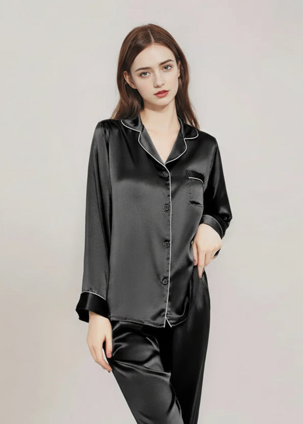 Women’s Mulberry Silk Pajama Set Long Sleeve Summer Loran