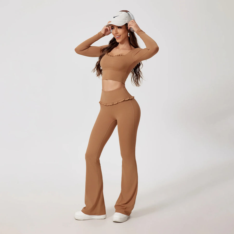 Activewear Suit: Long-Sleeve Top and Bottoms