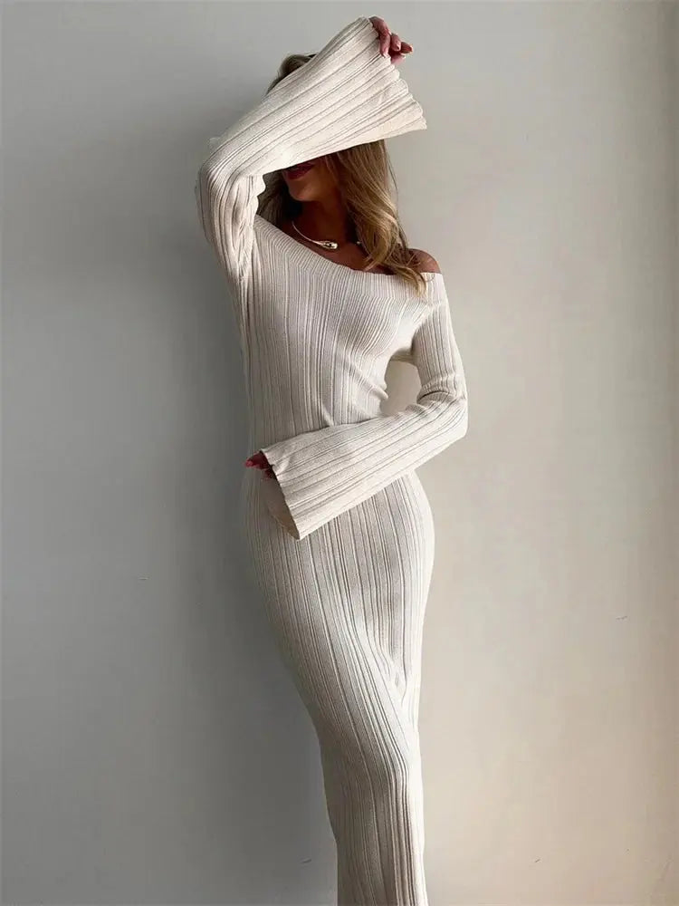 Women's Elegant High-Waist Slim Backless Dress - Loran