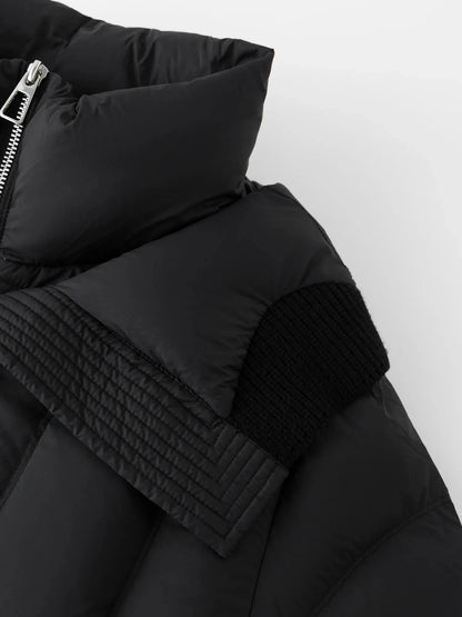 Plus Size Quilted Splicing Short Winter Jacket - Loran
