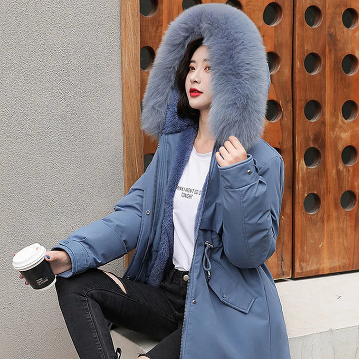 Fashion Long Coat Winter Thick Warm Hooded Jacket - 3IN SMART Shop  #