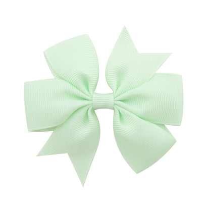 Solid Color Grosgrain Ribbon Hair Bow Clips for Girls