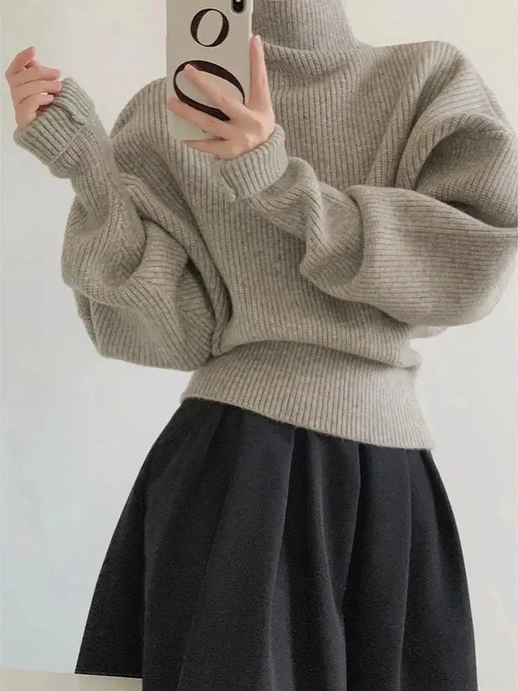 Chic Vintage Wind Turtleneck Pullover Sweater - Loran