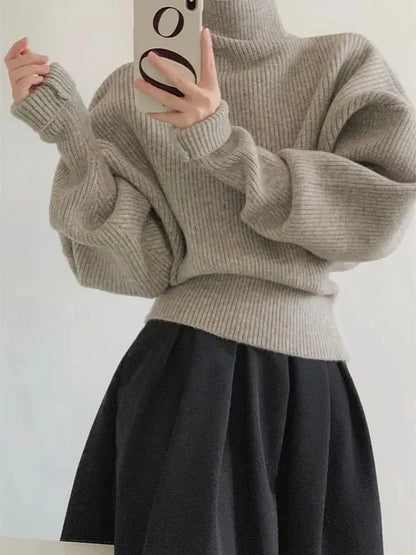 Chic Vintage Wind Turtleneck Pullover Sweater - Loran