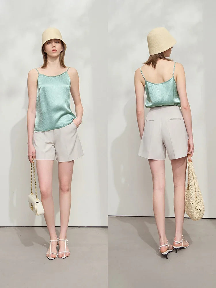 Luxury Acetate Tank Top Minimalist Adjustable Camisole - Loran