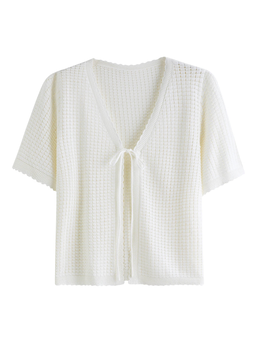 Fluid Silhouette Summer Mesh Cardigan