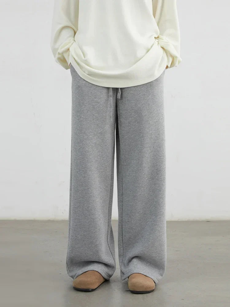 CHIC VEN Women Sports Sweatpants Loose New Elastic High Waisted Fleece Casual Pants Female Full Trousers Autumn Winter 2024 Loran
