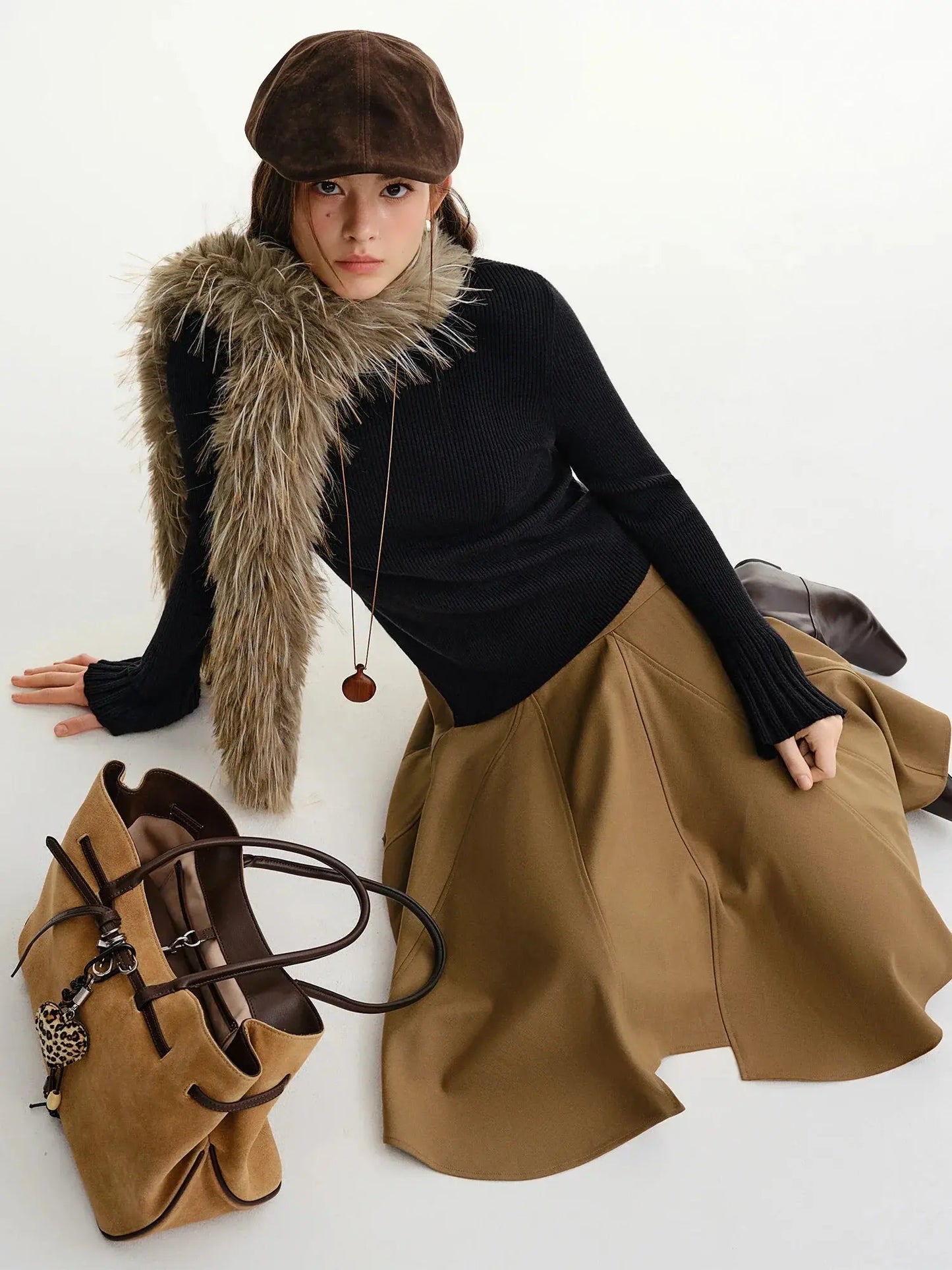 Women's Relaxed Fit Asymmetric Hem Winter Sweater - Loran