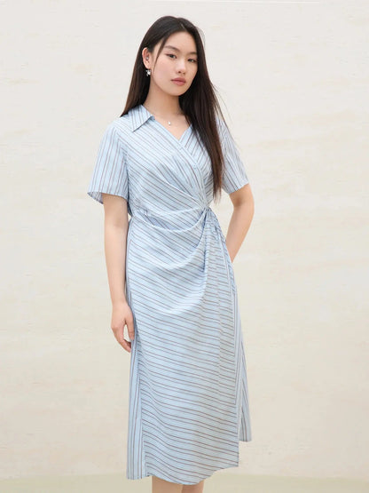 Women's Versatile Midi Shirt Dress - Loran