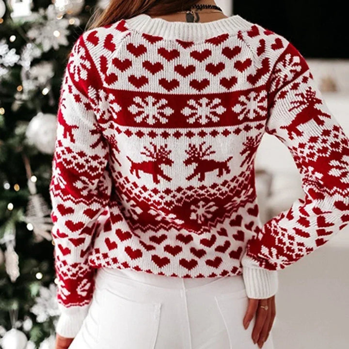 Women's Christmas Sweater Warm Soft Knitwear Long Sleeve - 3IN SMART Shop  #