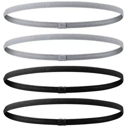 4-Pack Non-Slip Elastic Sports Thicken Headbands