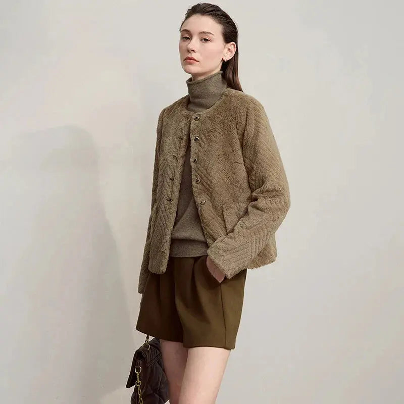 Women's Versatile Warm Knit Winter Coat - Loran