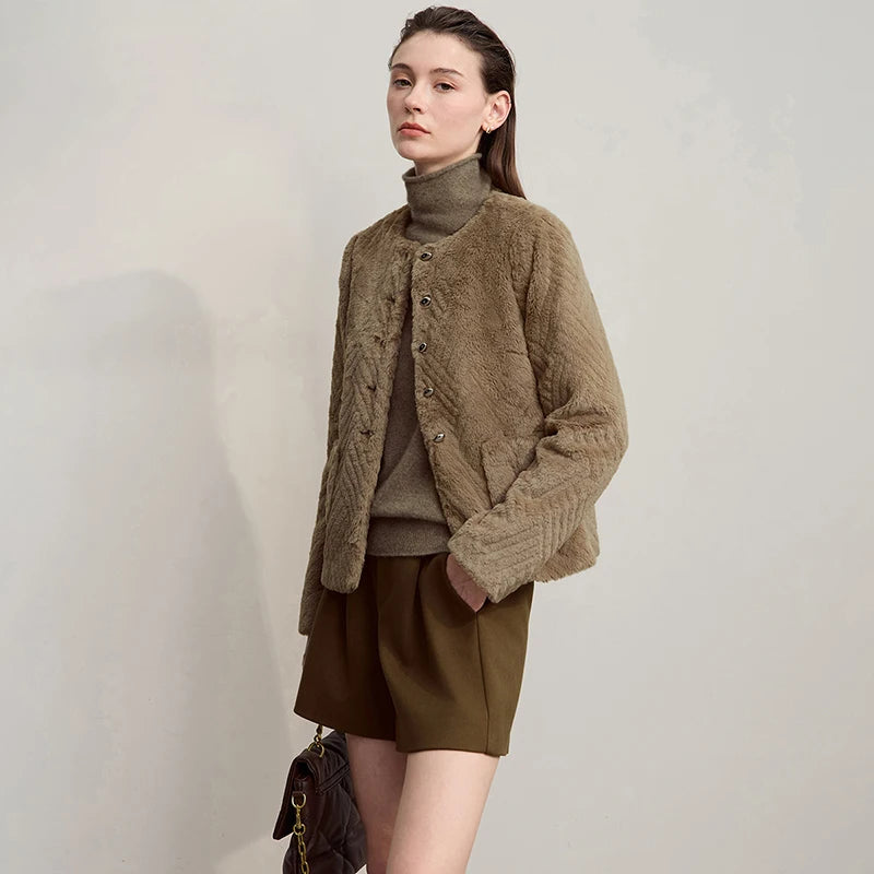 Women's Versatile Warm Knit Winter Coat