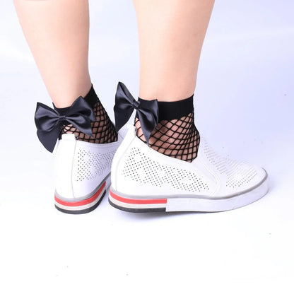 Chic Harajuku Bow Fishnet Socks Lolita Style