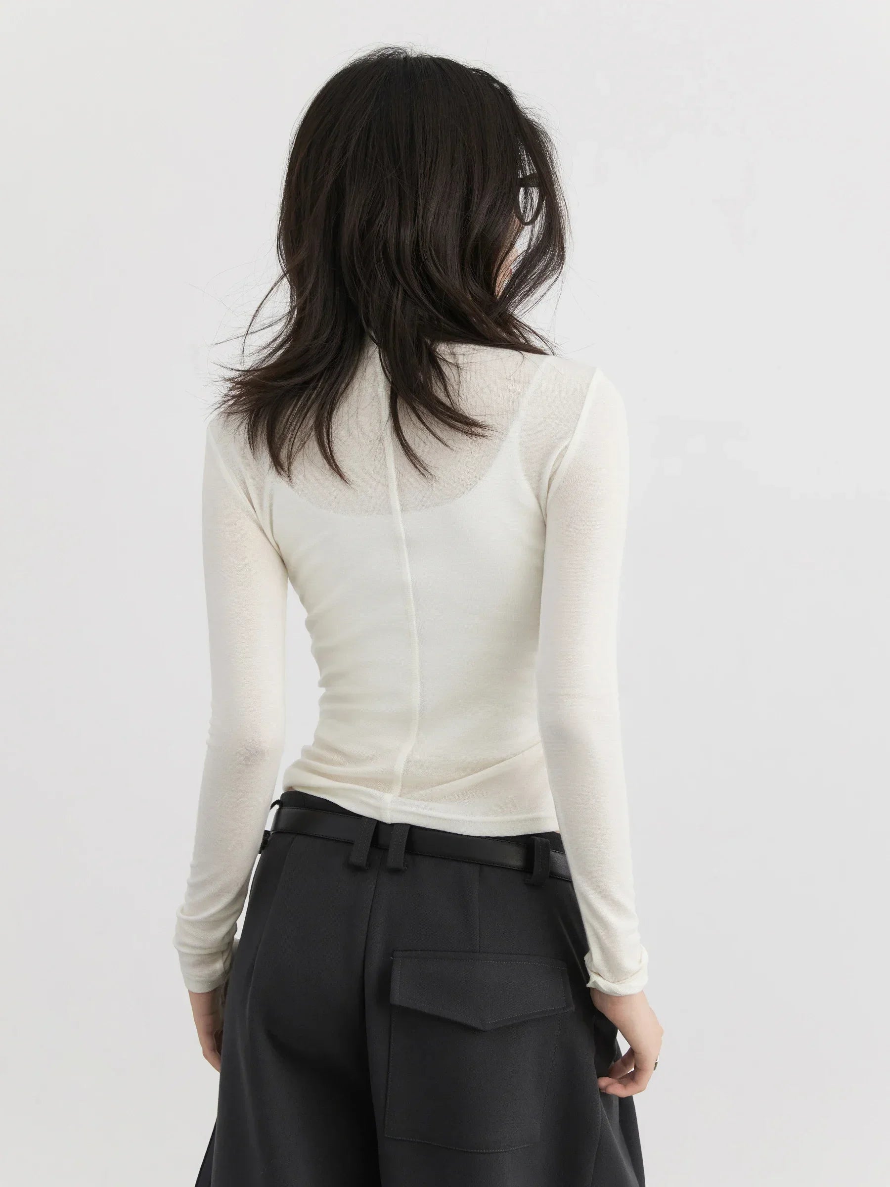 CHIC VEN Women's T-Shirts Slim New Four-color Optional Knitted Basic Female Sweater Woman Tees Spring Autumn 2025 Loran