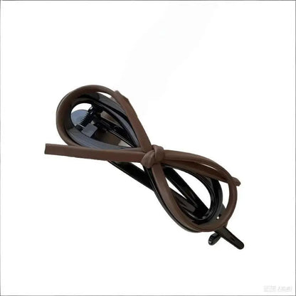 Elegant Leather Bow Hairpin Sweet Barrette Accessory