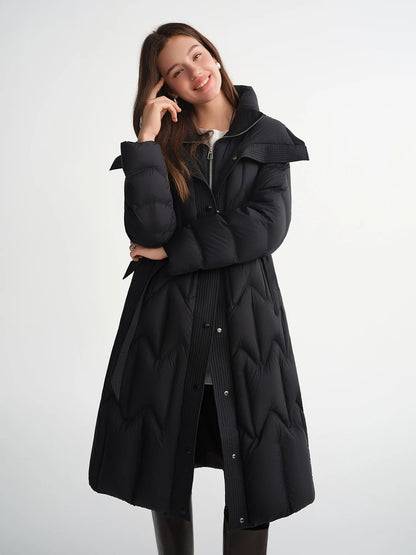 Plus Size Quilted Duck Down Jacket Warm Winter Puffer Loran