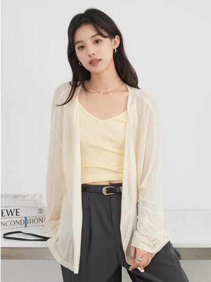 Lace-Up Summer Cardigan Sun Protection Shawl Coat Loran