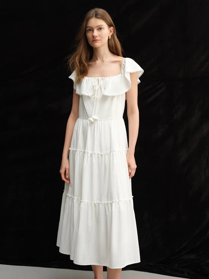 Plus Size Ruffled Maxi Dress Elegant Summer Style Loran