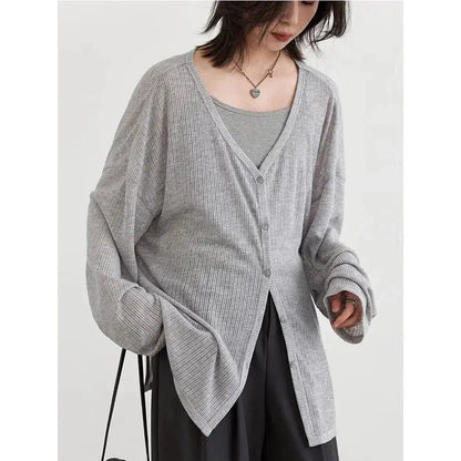 Women's V-Neck Cardigan Sweater for Spring/Summer - Loran