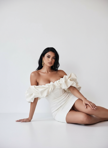 Sexy Bodycon Spliced Strapless Mini Dress