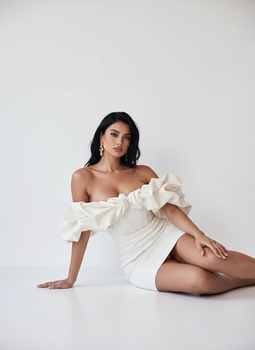 Sexy Bodycon Spliced Strapless Mini Dress