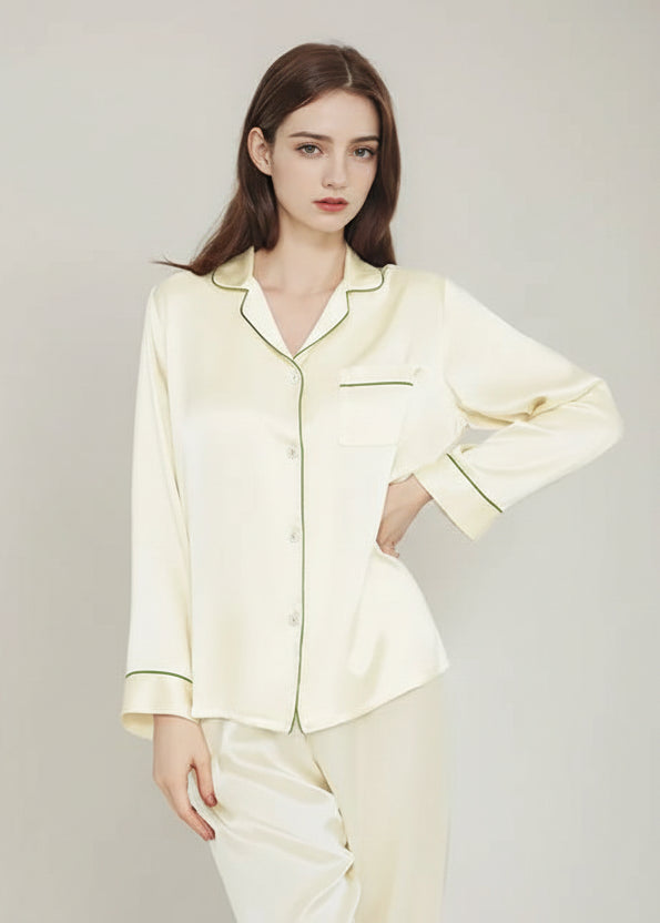 Women’s Mulberry Silk Pajama Set Long Sleeve Summer Loran