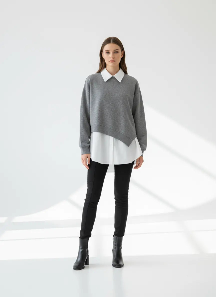 Simple and Catchy Stylish Patchwork Blouse - Loran