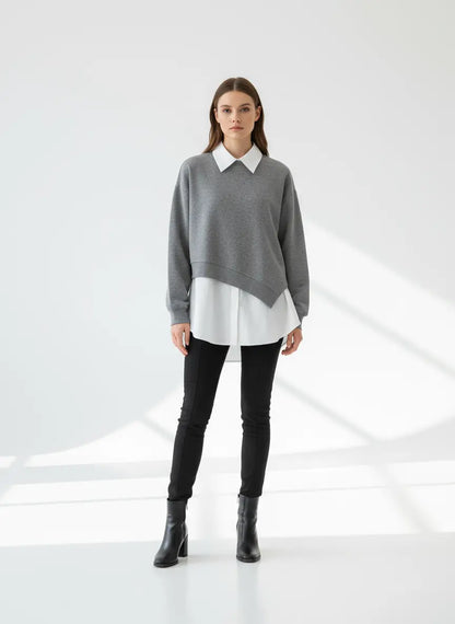 Simple and Catchy Stylish Patchwork Blouse - Loran