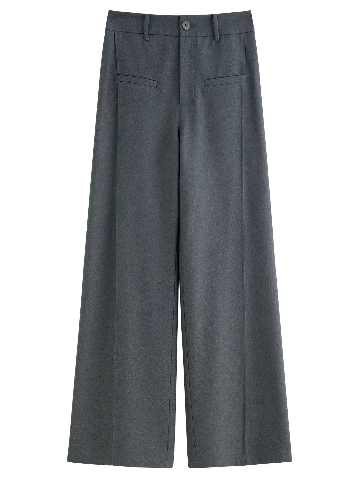 Relaxed Fit Office & Casual Pants with Structured Seam Details - Loran