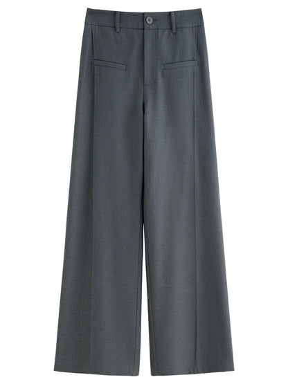 Relaxed Fit Office & Casual Pants with Structured Seam Details - Loran