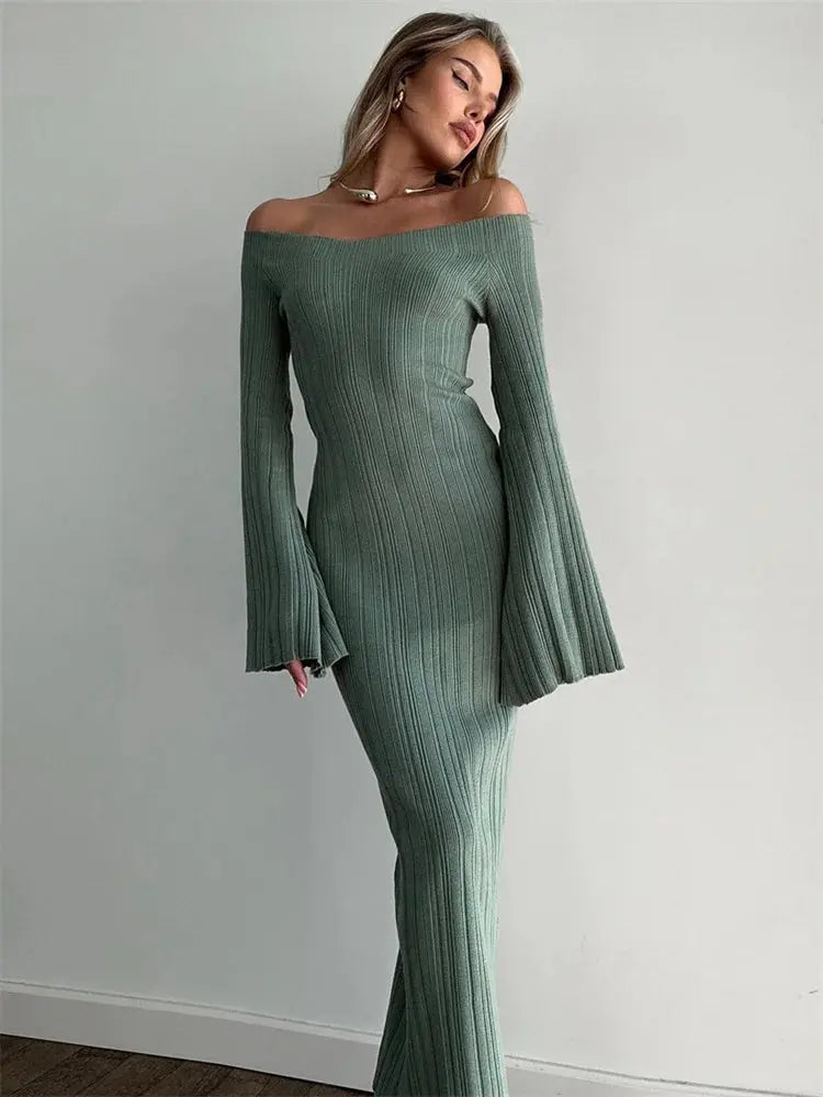 Women's Elegant High-Waist Slim Backless Dress - Loran