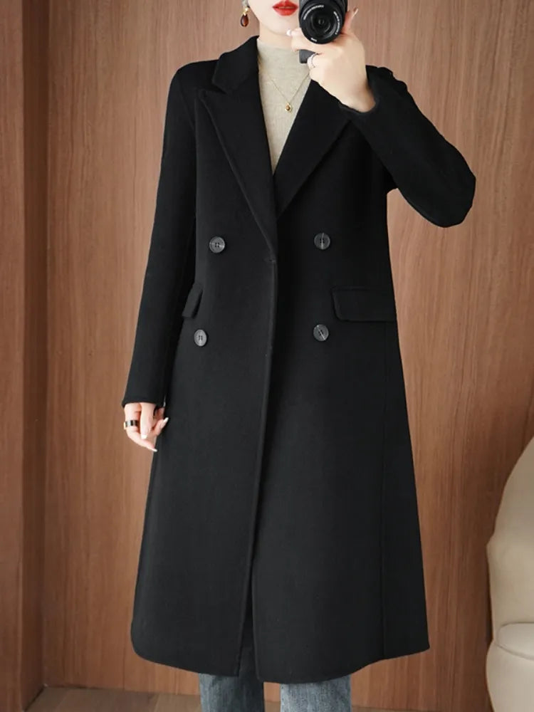 Women's Coat Pure Wool Double-Sided