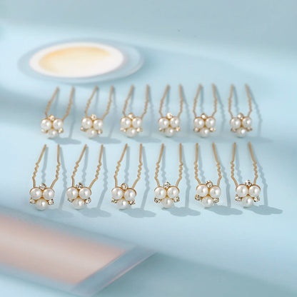 Handmade Pearl Hairpin Set Bridal & Party Hair Clips