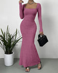 Women's Slimming Square-Neck Knit Dress