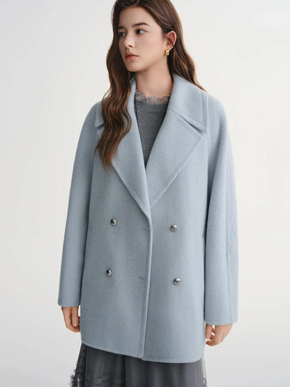 New Plus Size Wool Blend Short Coat for Women - Loran