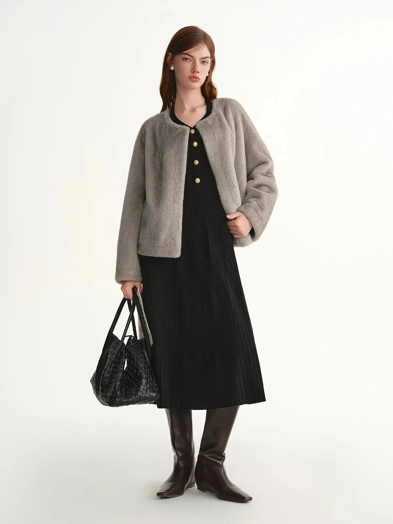 Elegant Plus Size Faux Mink Coat Loran