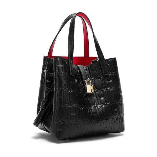 CHCH Women's Steel Embossed Tote Bag Handheld Bun Mother Bag
